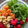 Healthy plate with colorful food